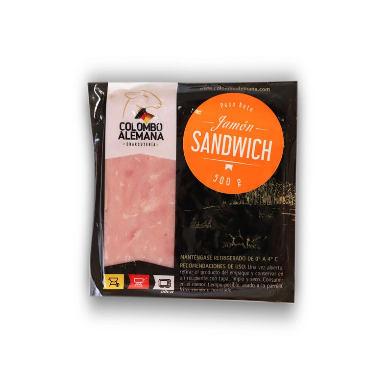 Jamón tipo sandwich en lonchas delgadas – Colombo Alemana