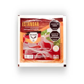 Mortadela Estándar Metzgerei de cerdo Colombo Alemana en presentación de 500 gramos