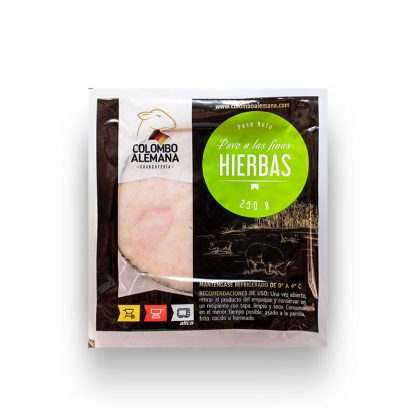 Pavo con finas hierbas en lonchas delgadas – Colombo Alemana