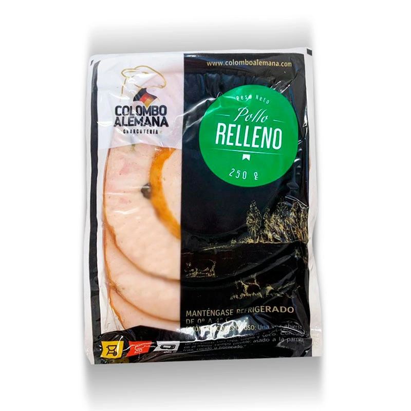 Pollo ahumado relleno en medallones listos para servir – Colombo Alemana