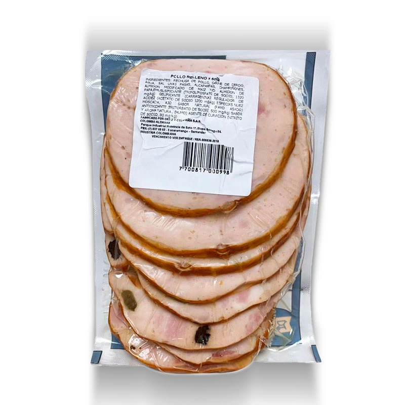 Pollo ahumado relleno en medallones listos para servir – Colombo Alemana