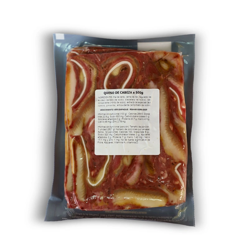 Queso de cabeza en lonchas con textura gelatinosa – Colombo Alemana