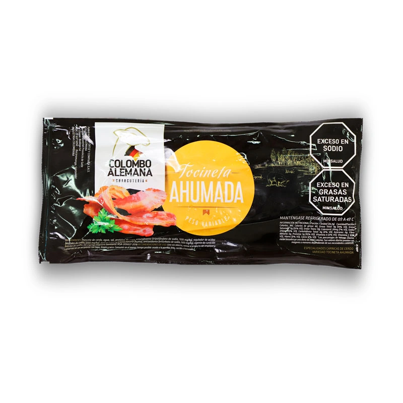 Tocineta ahumada de cerdo dorada y crujiente – Colombo Alemana
