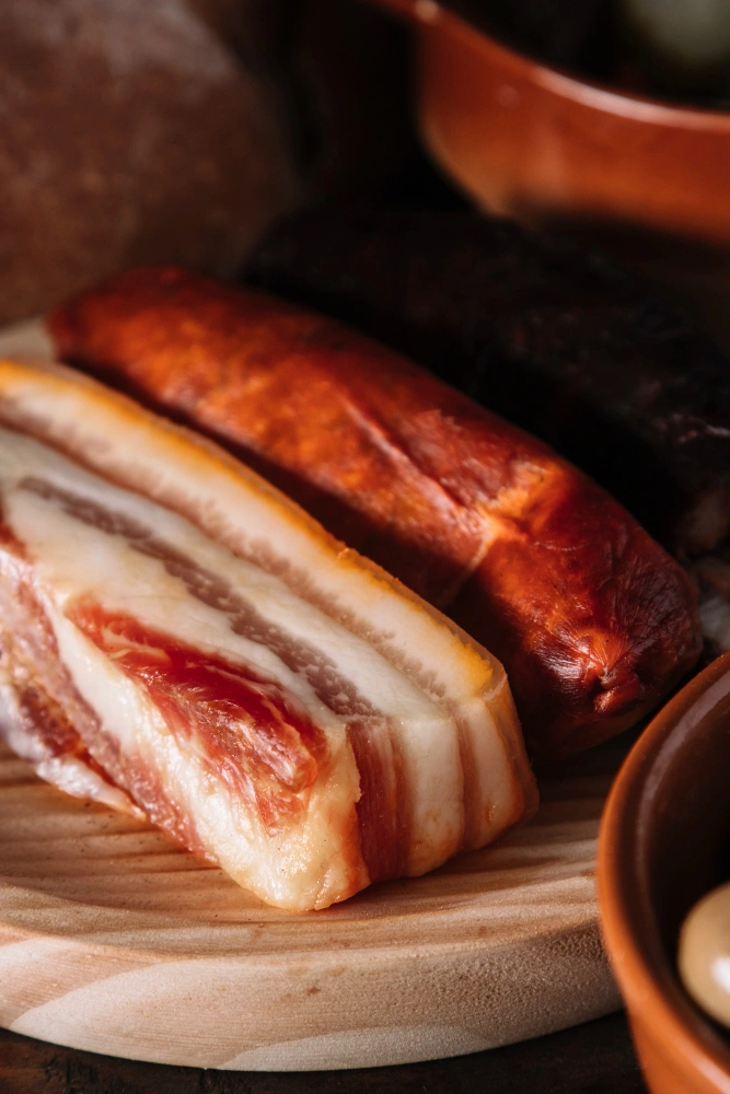 Plato festivo con Bondiola Ahumada y Genovas Colombo Alemana